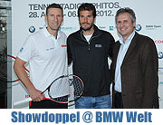 Tennis zum „Anfassen“: Showdoppel Haas und Kühnen in der BMW Welt am 4.2.2012  (@Foto: Ingrid Grossmann)